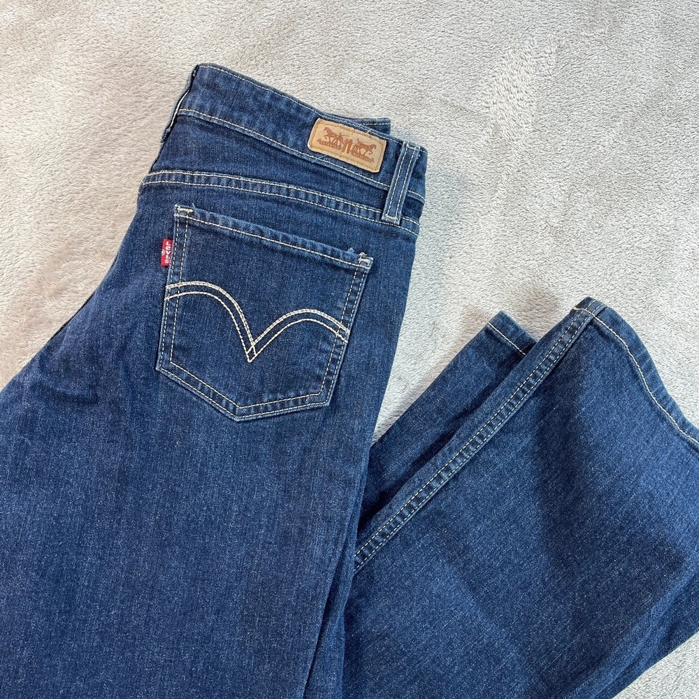 Levi's 518 Superlow Bootcut Jeans 9M W29 L32 Dark Wash  Indie Western Cowgirl - Picture 8 of 12